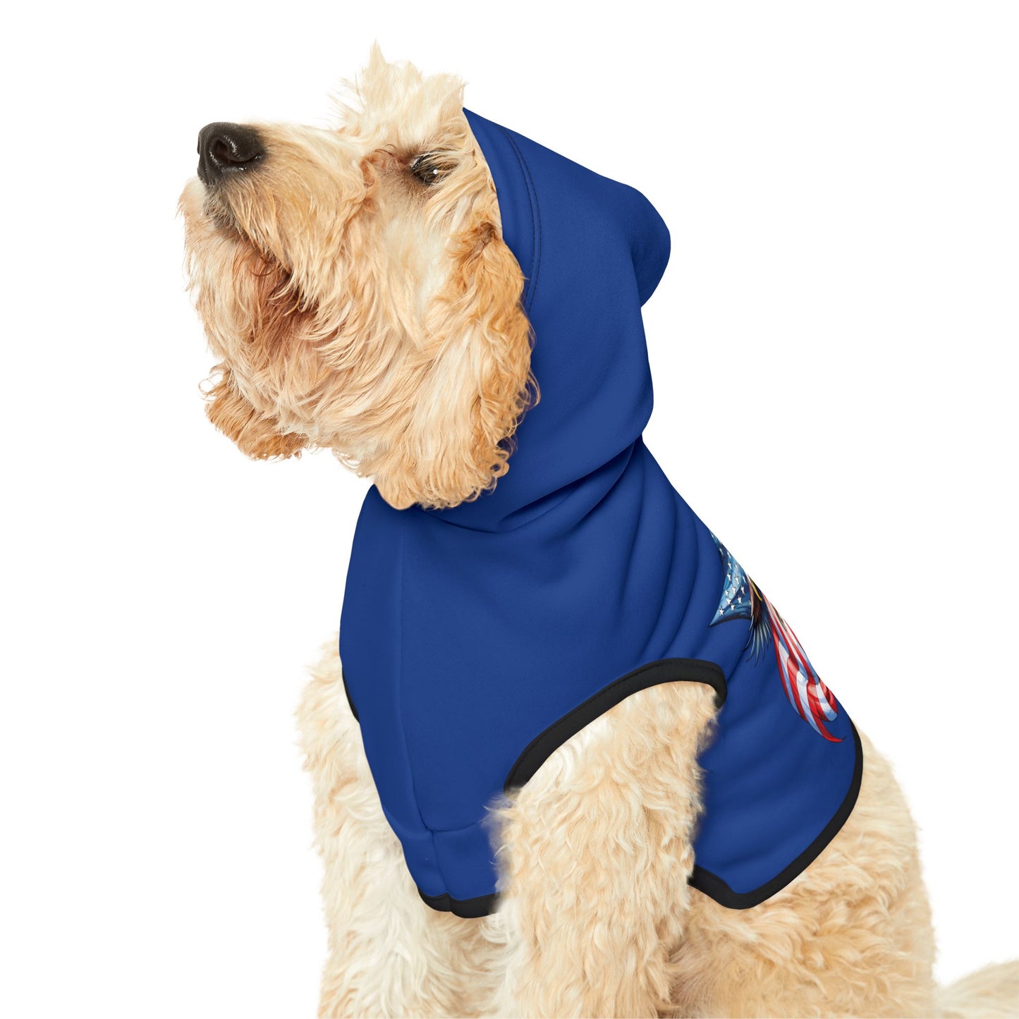 Princess Grace  Patriotic Eagle Pet Hoodie Stylish Dog Sweater for Independence Day