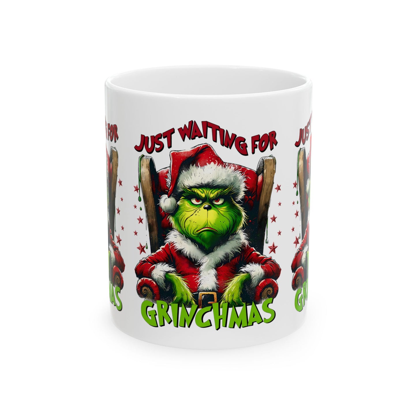Princess Grace Grinch Christmas Mug   Just Waiting for Grinchmas  11oz & 15oz