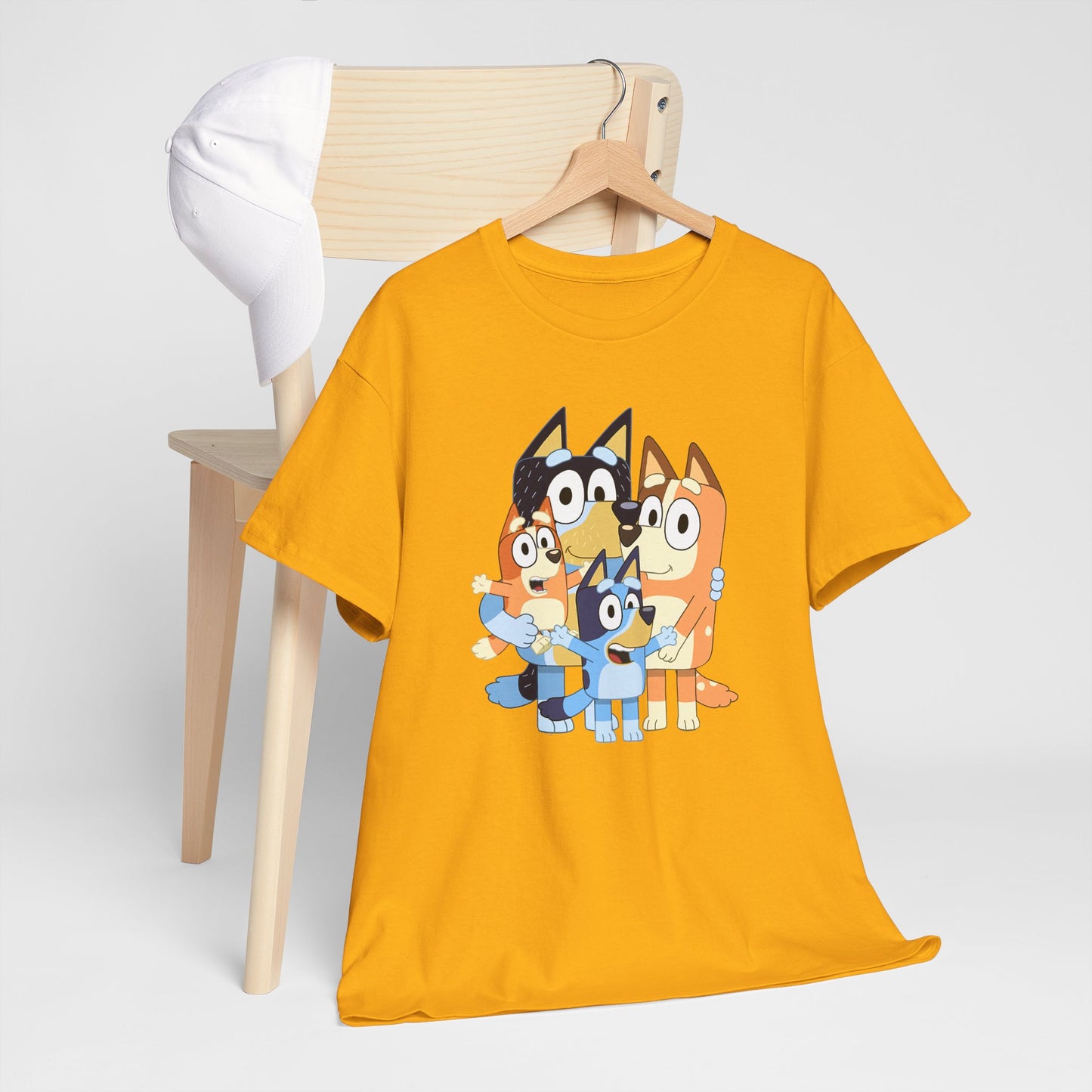 Princess Grace  Bluey Family Unisex Heavy Cotton Tee  Fun and Stylish for Kids and Adults