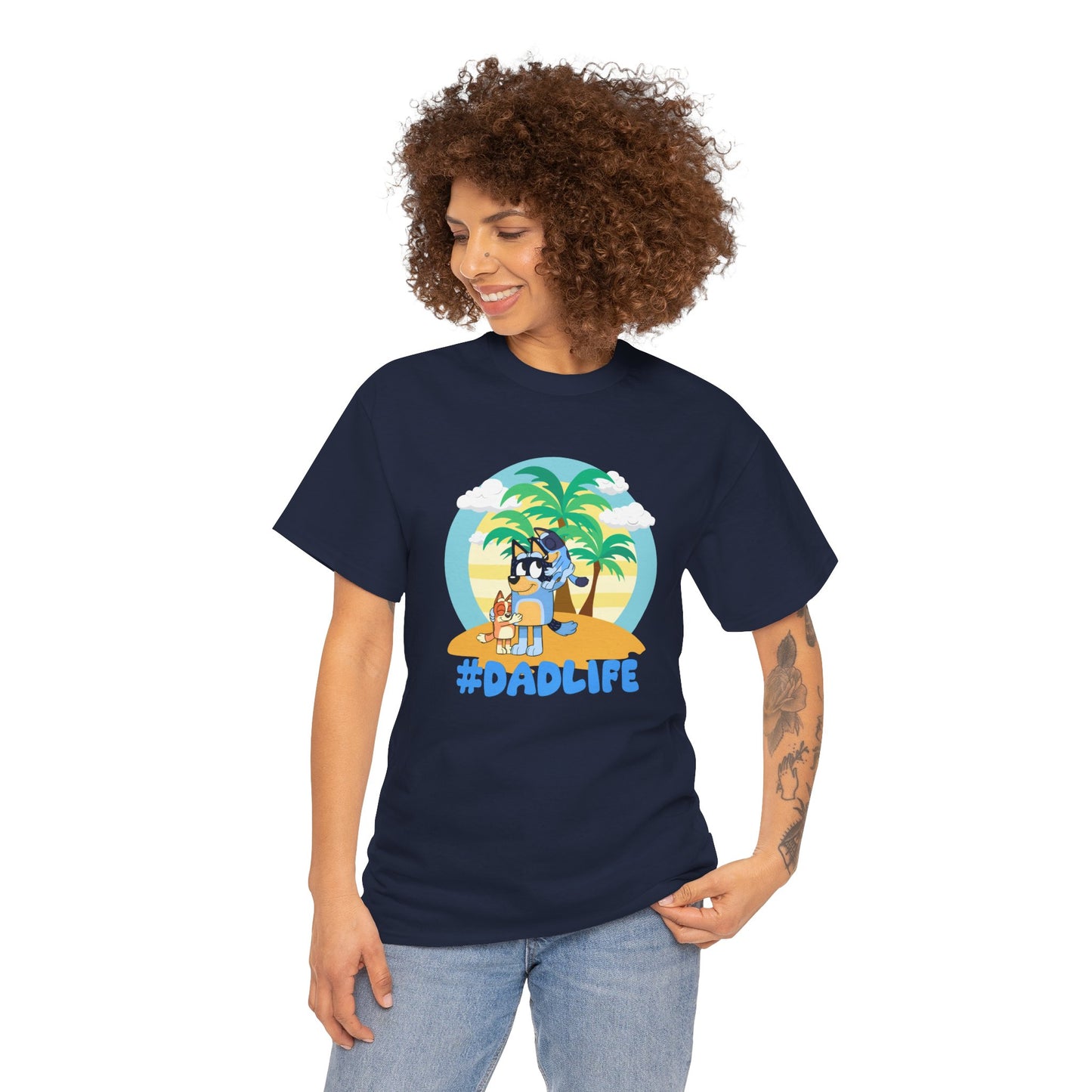 Princess Grace  Bluey  #DadLife Unisex Heavy Cotton Tee  Perfect for Dads Beach Vibes and Everyday Wear