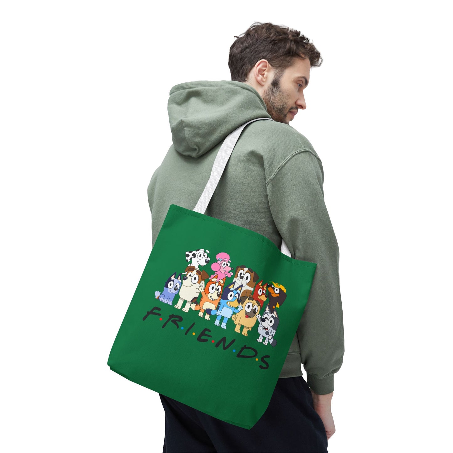 Princess Grace Bluey F.R.I.E.N.D.S. Cartoon Tote Bag Cute Animal Design for Friends and Fun Outings