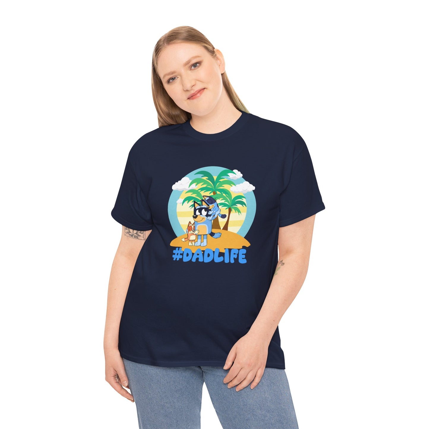 Princess Grace  Bluey  #DadLife Unisex Heavy Cotton Tee  Perfect for Dads Beach Vibes and Everyday Wear