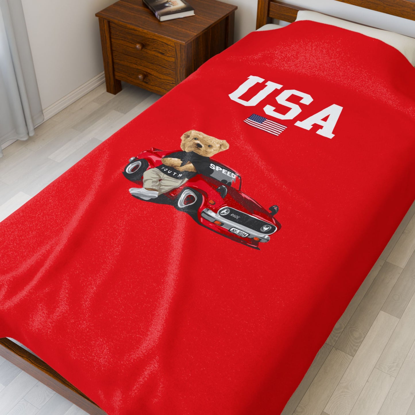 Princess Grace  TEAM USA  Velveteen Plush Blanket