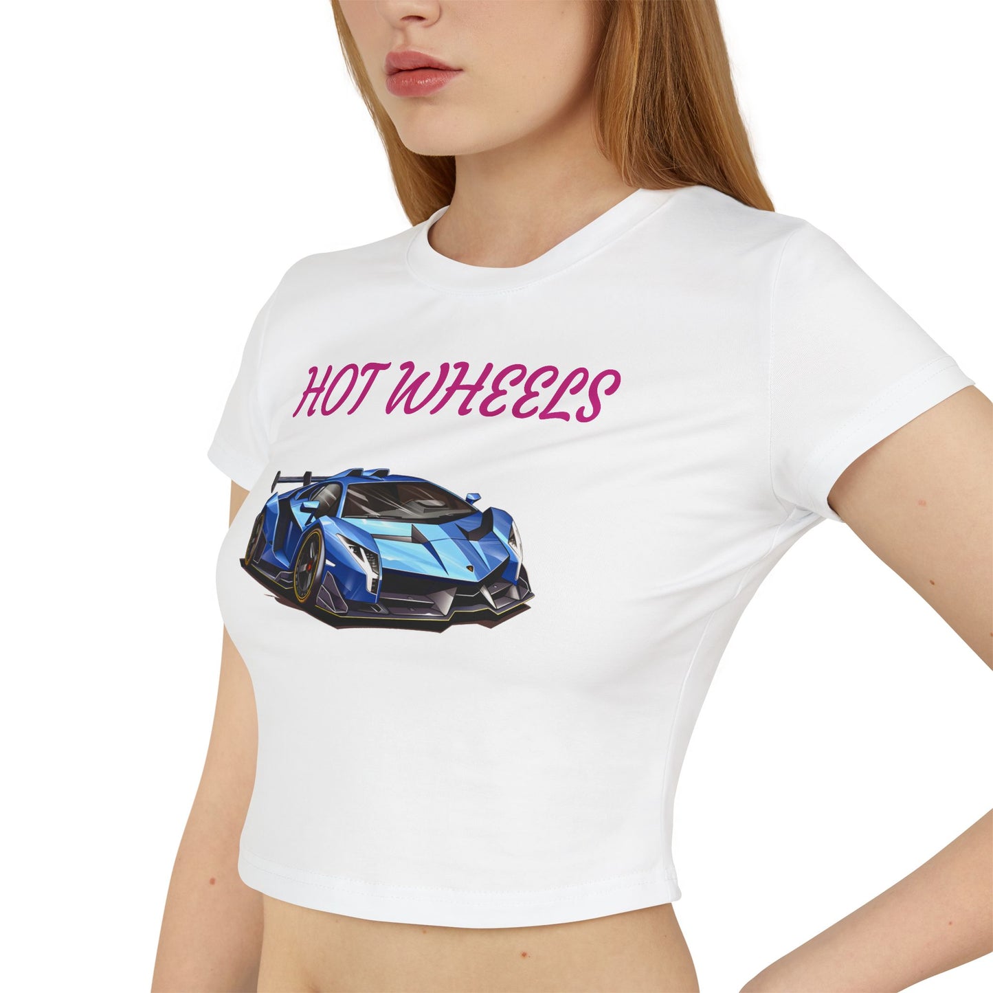 Princess Grace  Hot Wheels Women's Baby Tee Stylish Retro Car Graphic Top