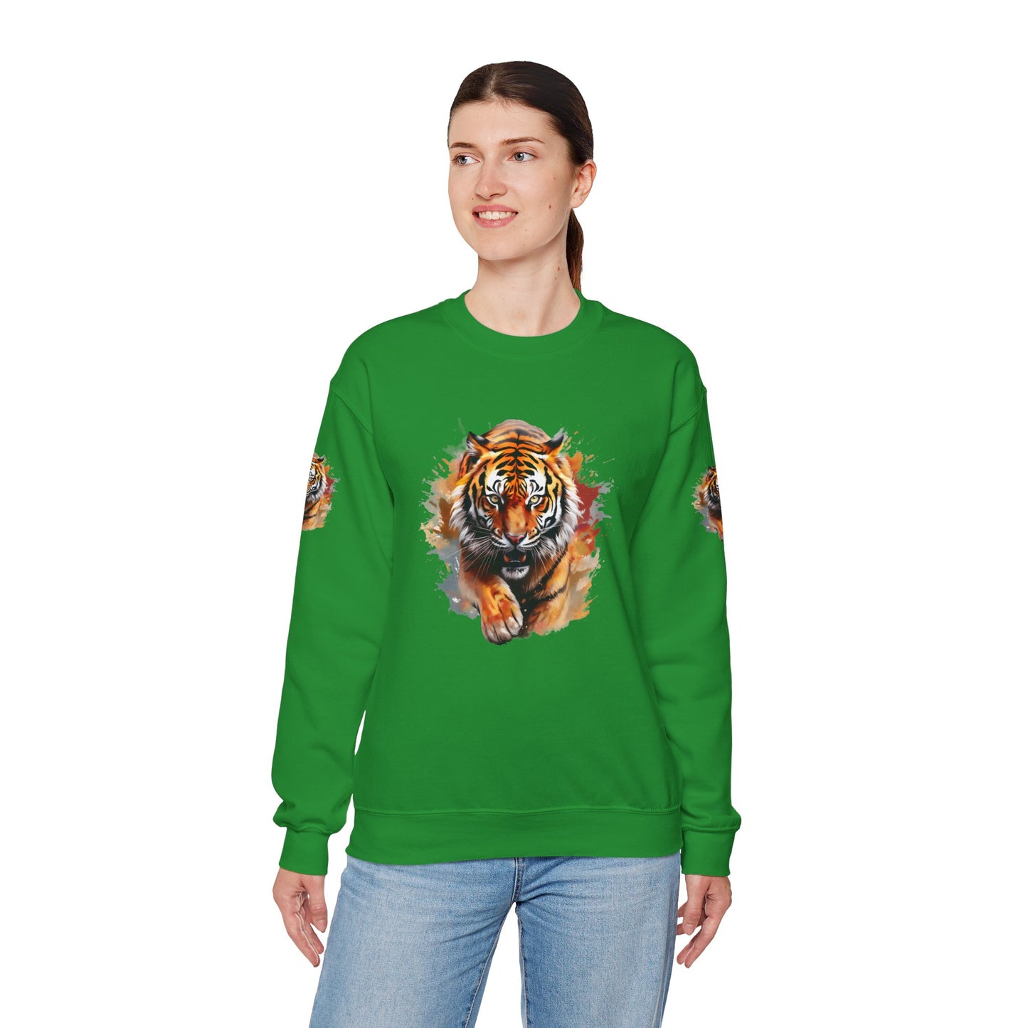 Princess Grace  Majestic Tiger Unisex Heavy Blend Crewneck Sweatshirt