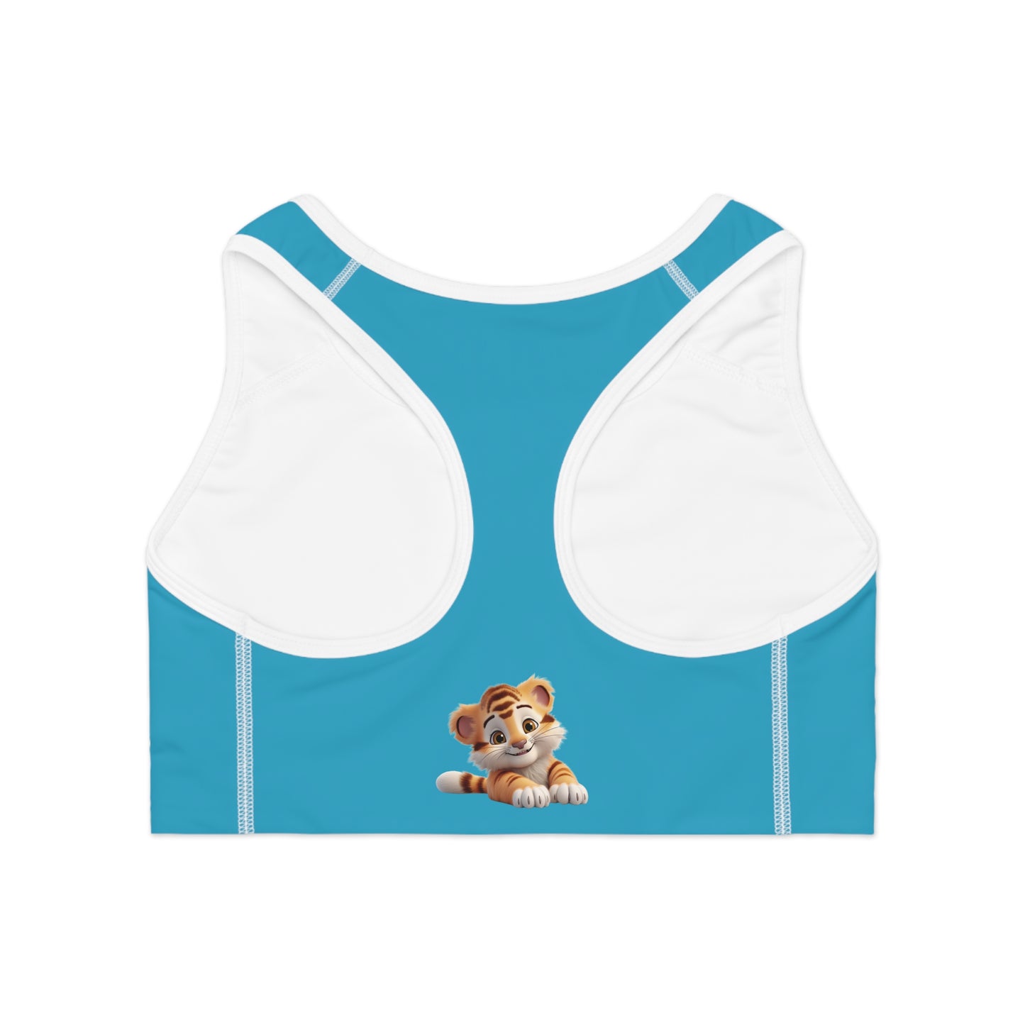 Princess Grace  Cute Tiger Graphic Sports Bra for Active Lifestyle