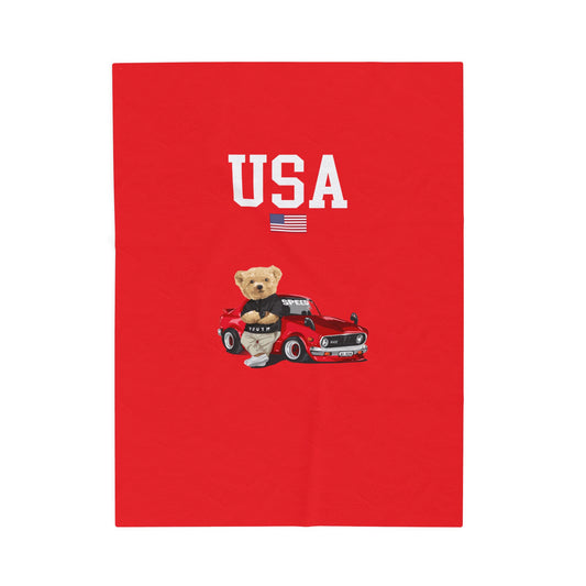 Princess Grace  TEAM USA  Velveteen Plush Blanket