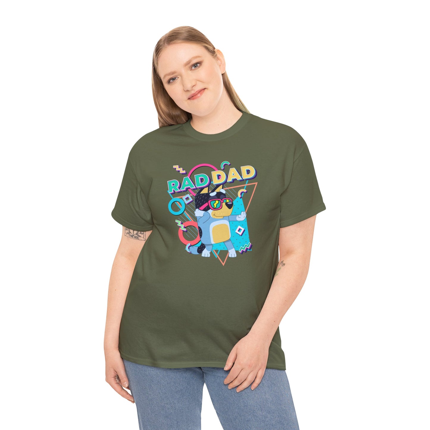 Princess Grace  Bluey  Funny Rad dad Unisex Heavy Cotton Tee  Perfect Gift for Cool Dads
