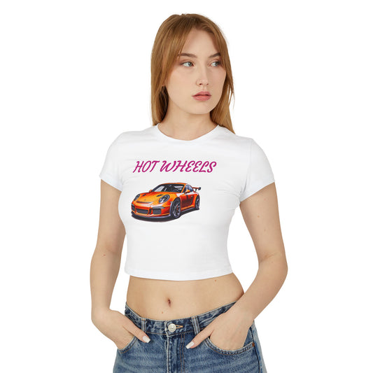 Princess Grace  Hot Wheels Women's Baby Tee Trendy Car Graphic T-Shirt for Auto Enthusiasts