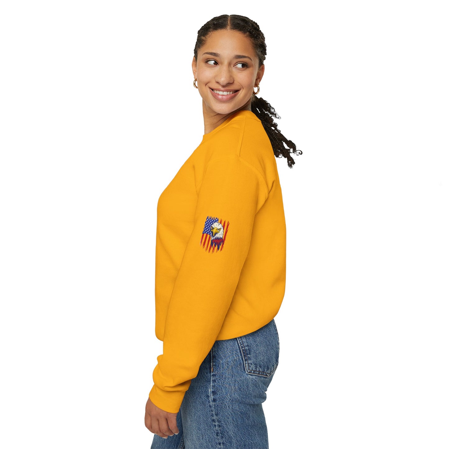 Princess Grace Patriotic Eagle Crewneck Sweatshirt Unisex Heavy Blend