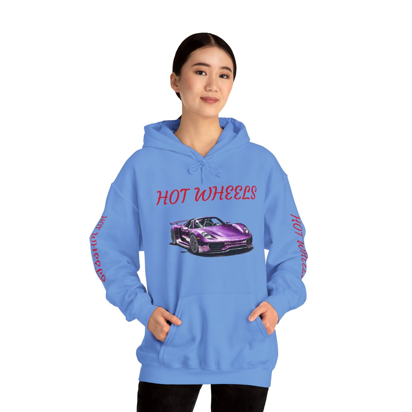 Princess Grace  Unisex Heavy Blend Hooded Sweatshirt  Hot Wheels Purple Sports Car