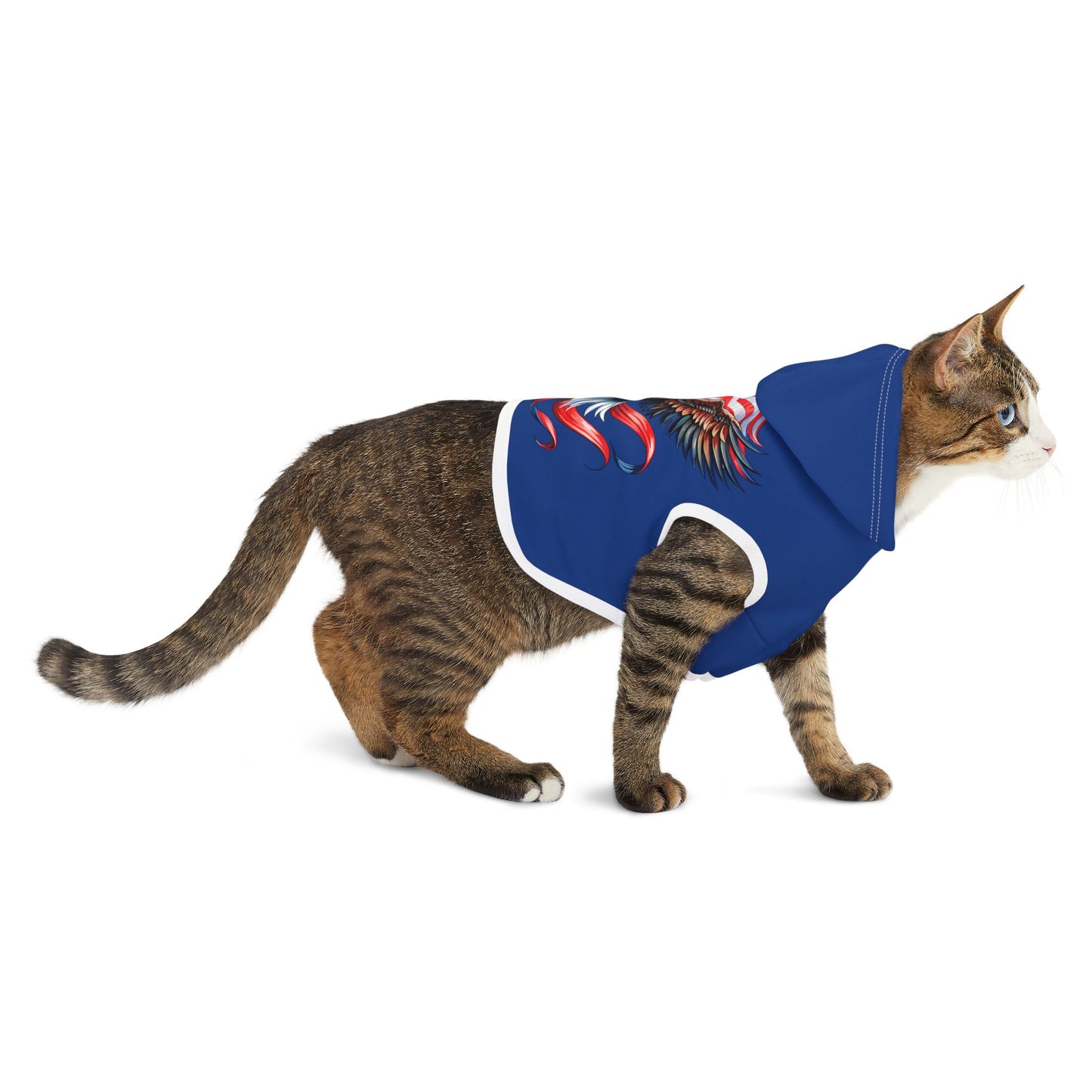 Princess Grace  Patriotic Eagle Pet Hoodie Stylish Dog Sweater for Independence Day