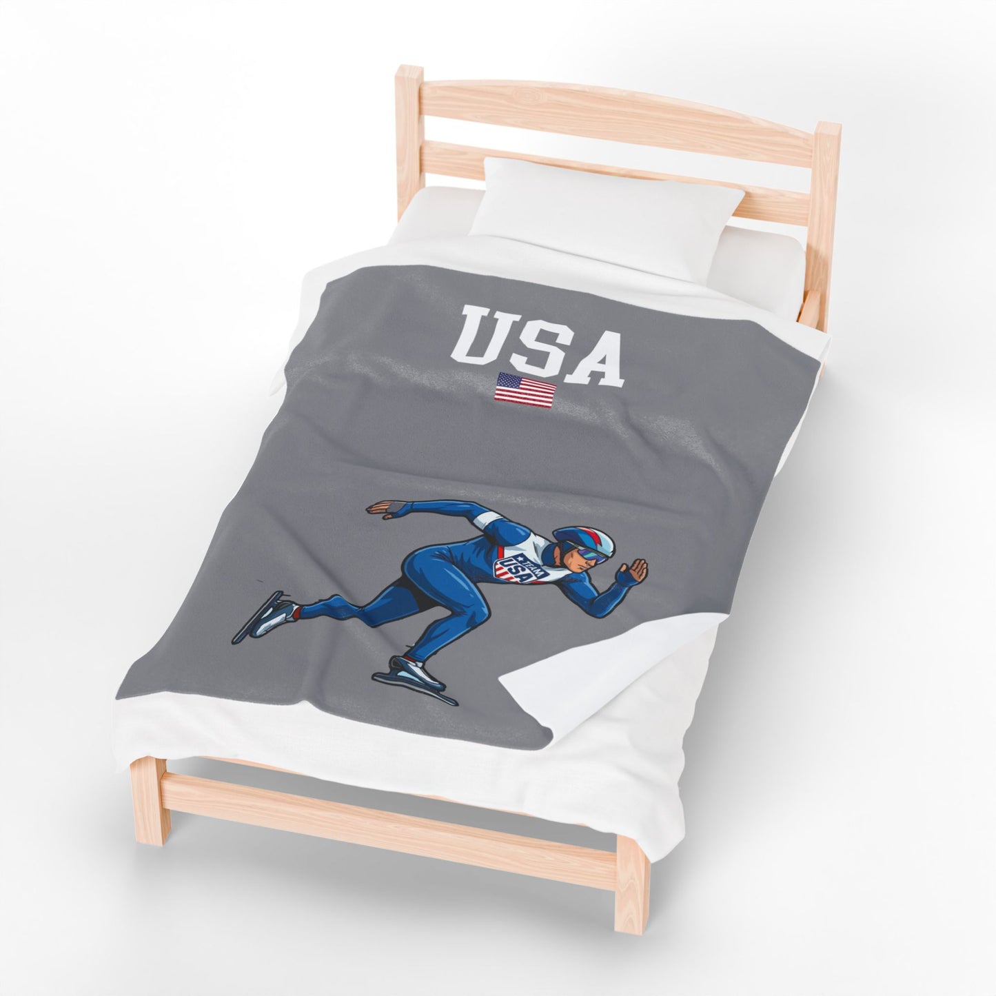 Princess Grace  TEAM USA  Velveteen Plush Blanket