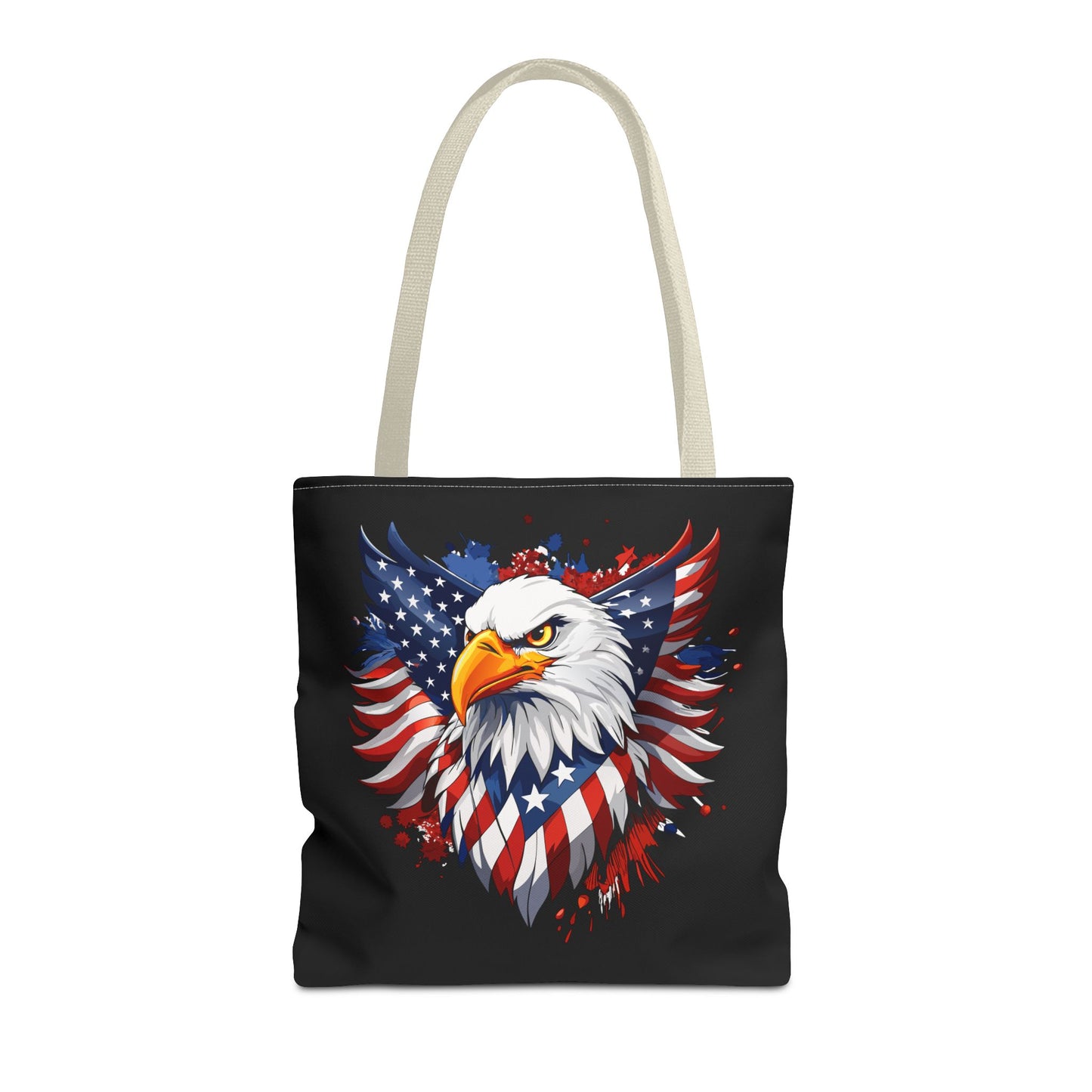 Princess Grace  Patriotic Eagle Tote Bag American Flag Design for Fourth of July & Everyday Use