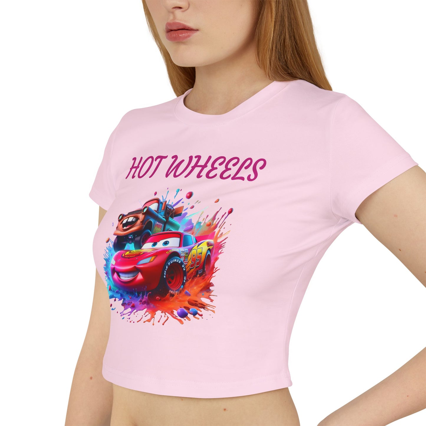 Princess Grace Hot Wheels Graphic Baby Tee Colorful Racing Fun for Car Enthusiasts