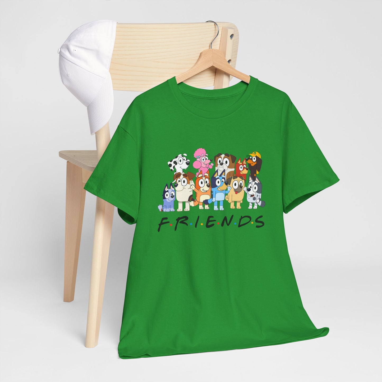 Princess Grace Bluey Friends Cartoon Unisex Heavy Cotton Tee  Fun & Playful Design