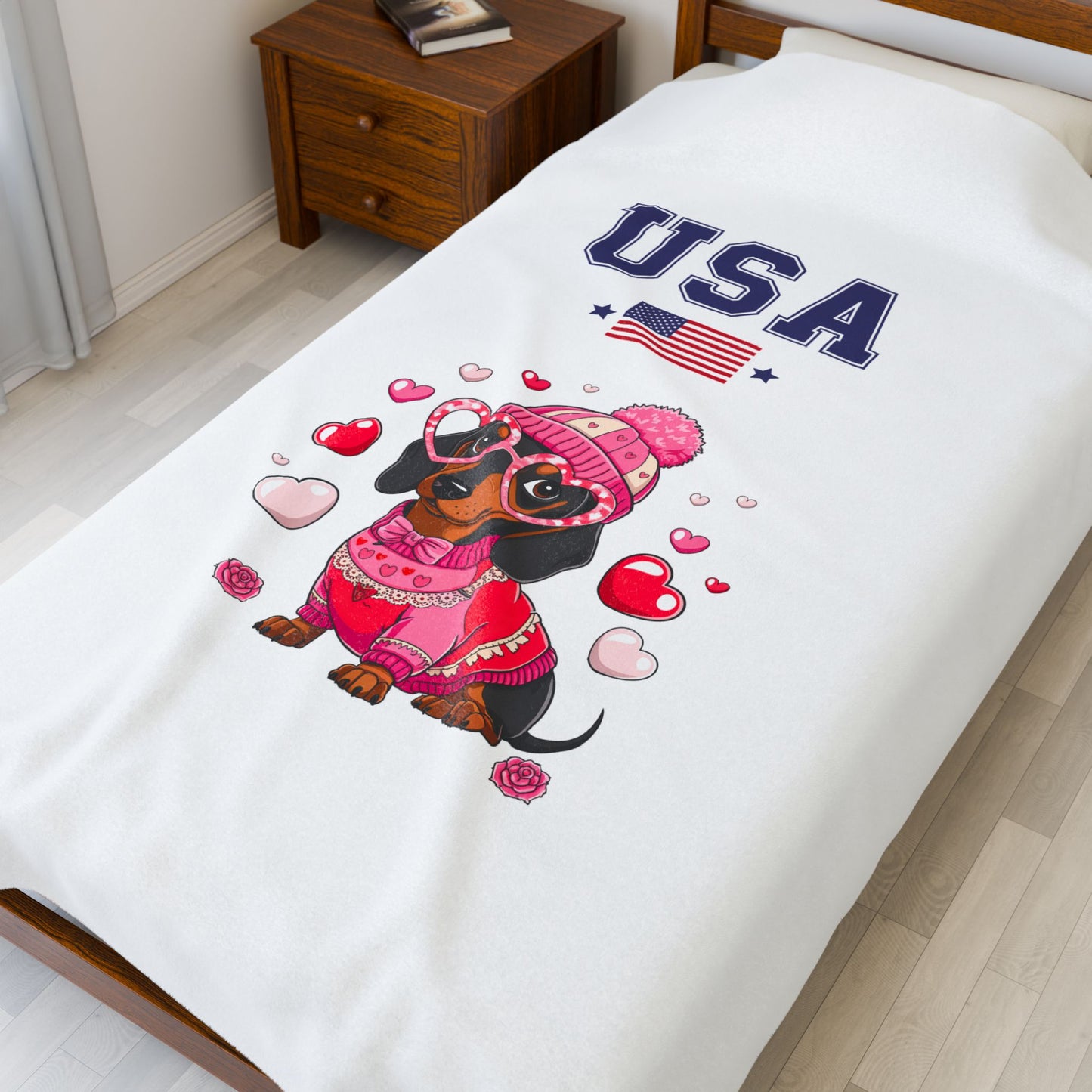 Princess Grace  TEAM USA  Velveteen Plush Blanket