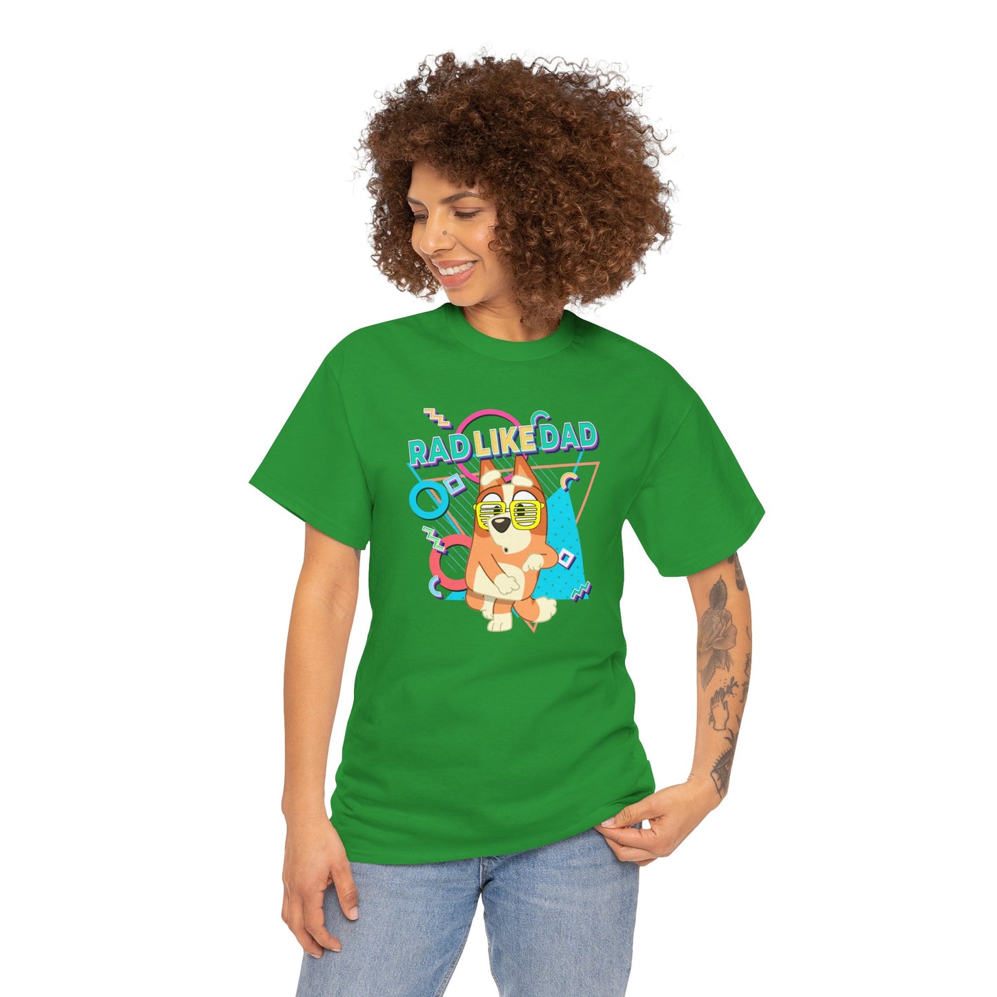 Princess Grace Bluer Rad Like Dad Fun Unisex Heavy Cotton Tee Graphic Tee for Everyday Wear and Gifts