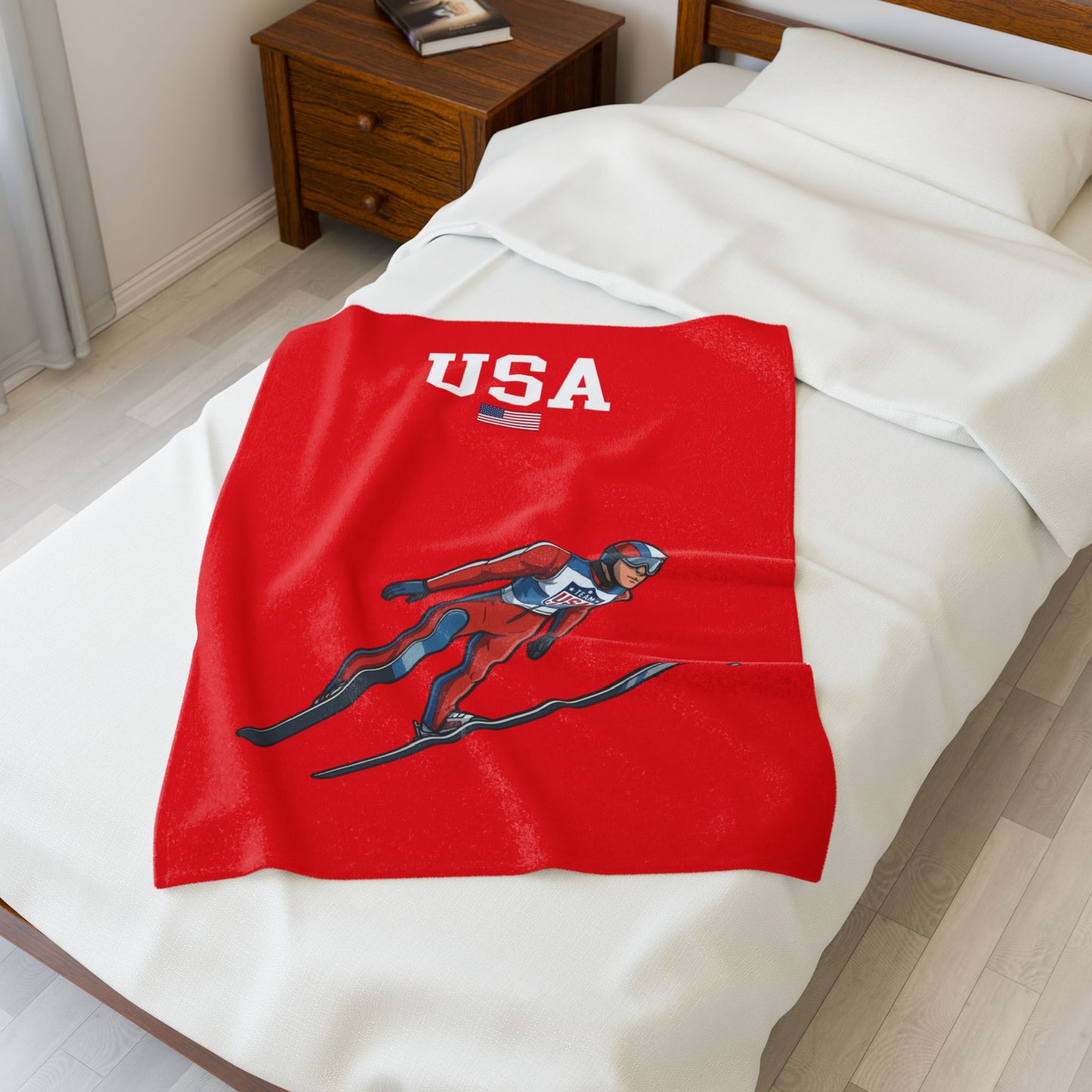 Princess Grace  TEAM USA  Velveteen Plush Blanket
