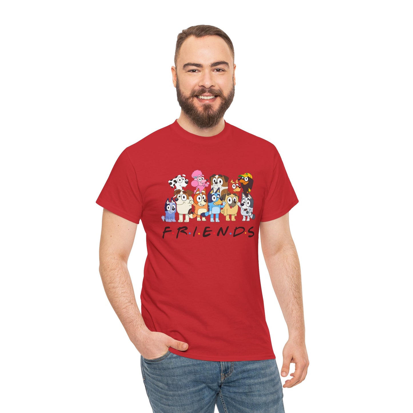 Princess Grace Bluey Friends Cartoon Unisex Heavy Cotton Tee  Fun & Playful Design