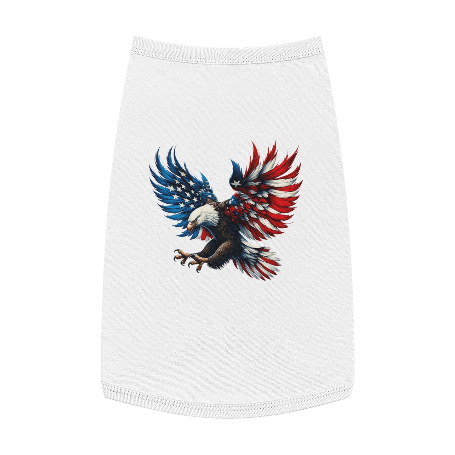 Princess Grace  Patriotic Eagle Pet Tank Top Comfortable & Stylish Holiday Apparel for Dogs