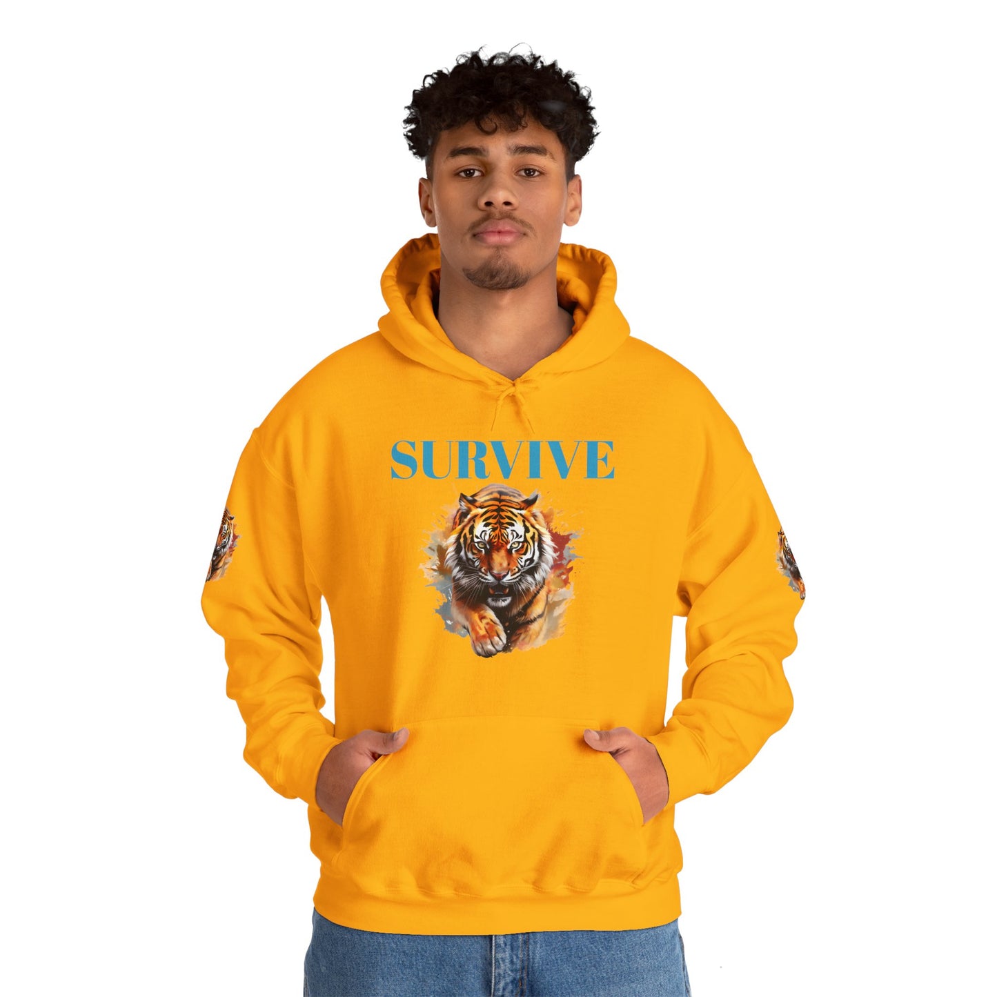 Princess Grace  Survive Tiger Unisex Heavy Blend Hoodie Fierce & Inspirational Sweatshirt