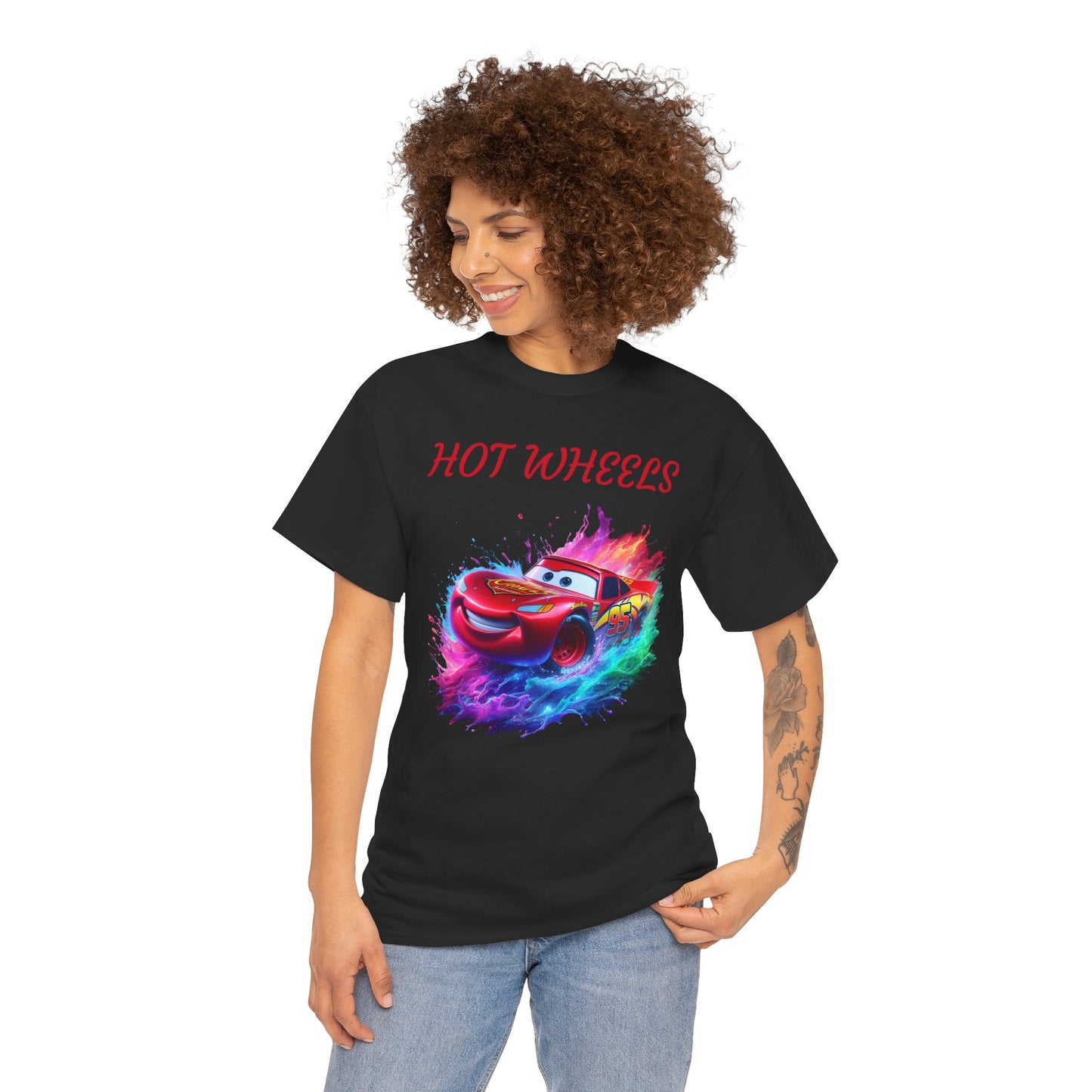 Princess Grace  Hot Wheels Unisex Heavy Cotton Tee Vibrant Racing Graphic T-Shirt