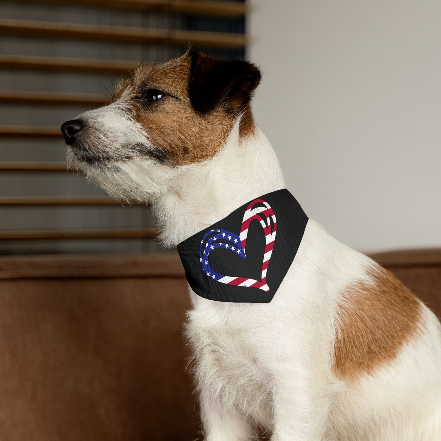 Princess Grace Patriotic Pet Bandana Collar  American Heart Design