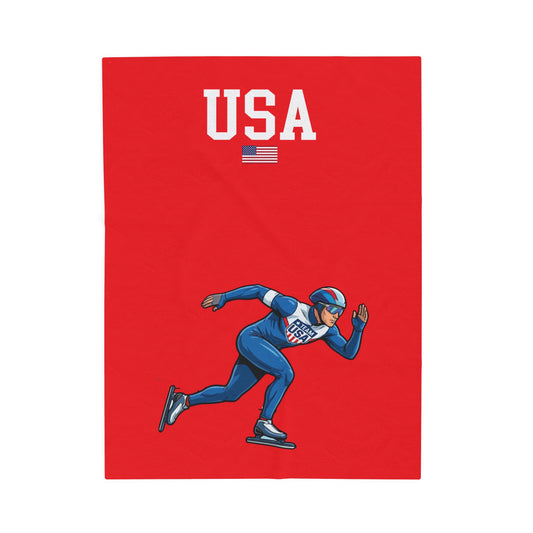 Princess Grace  TEAM USA  Velveteen Plush Blanket