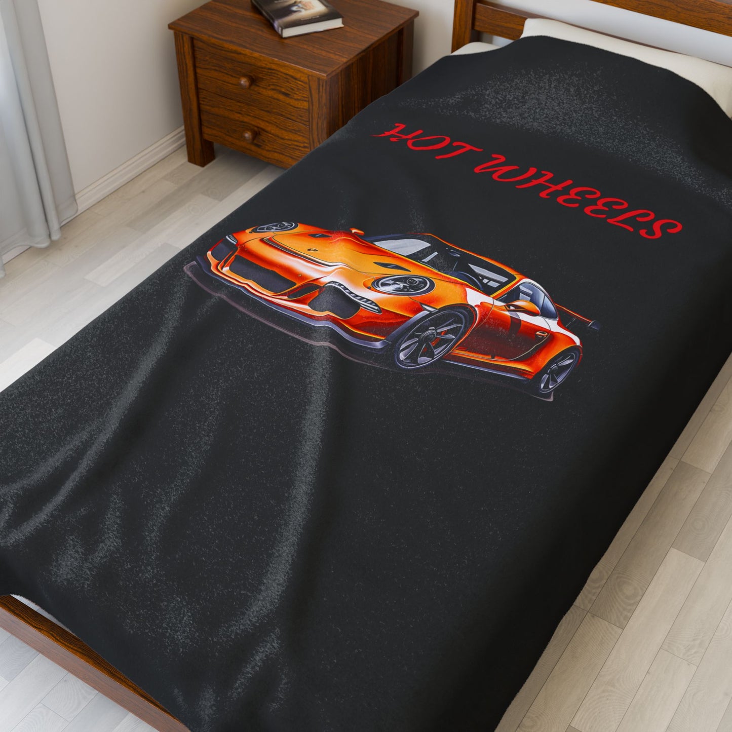 Princess Grace  Hot Wheels Velveteen Plush Blanket  Cozy Car Themed Throw for Auto Lovers