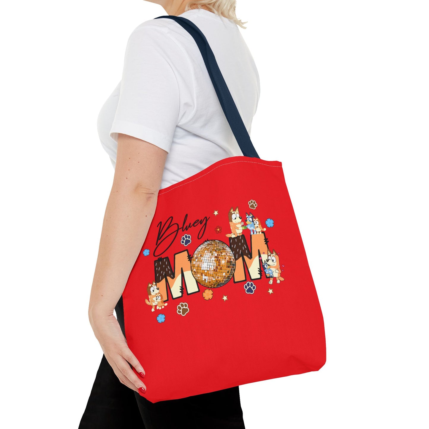 Princess Grace  Bluey Mom Disco Tote Bag Perfect Gift for Moms and Pet Lovers