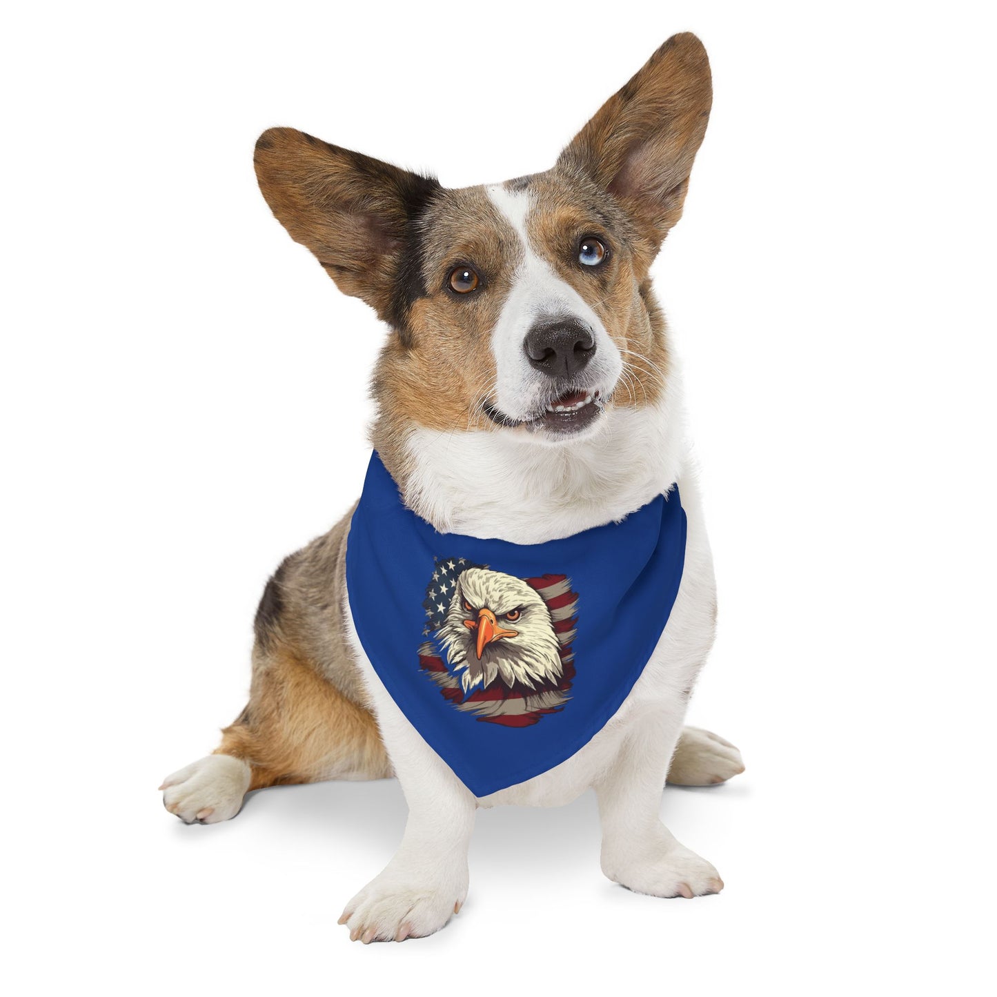 Princess Grace  Patriotic Eagle Pet Bandana Collar for Dogs  USA Flag Design