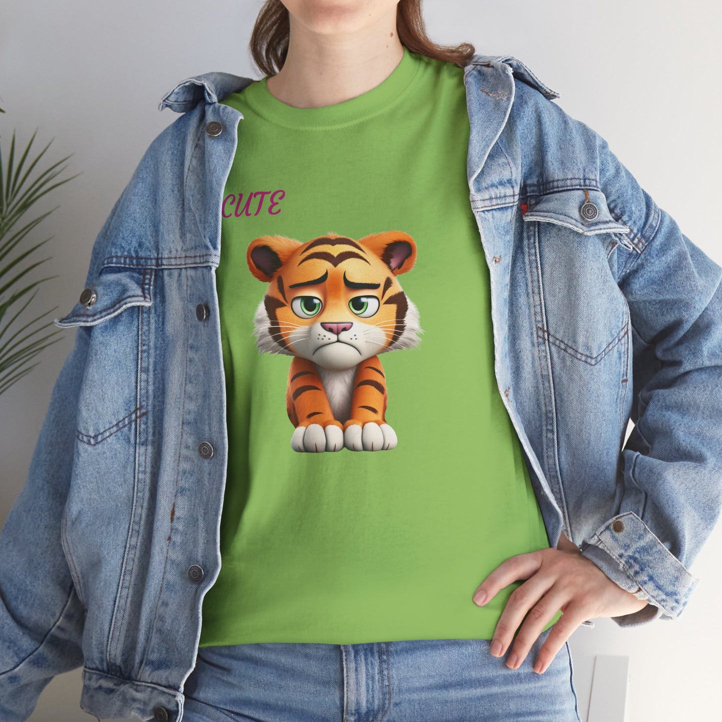 Princess Grace  Cute Cartoon Tiger Unisex Heavy Cotton Tee