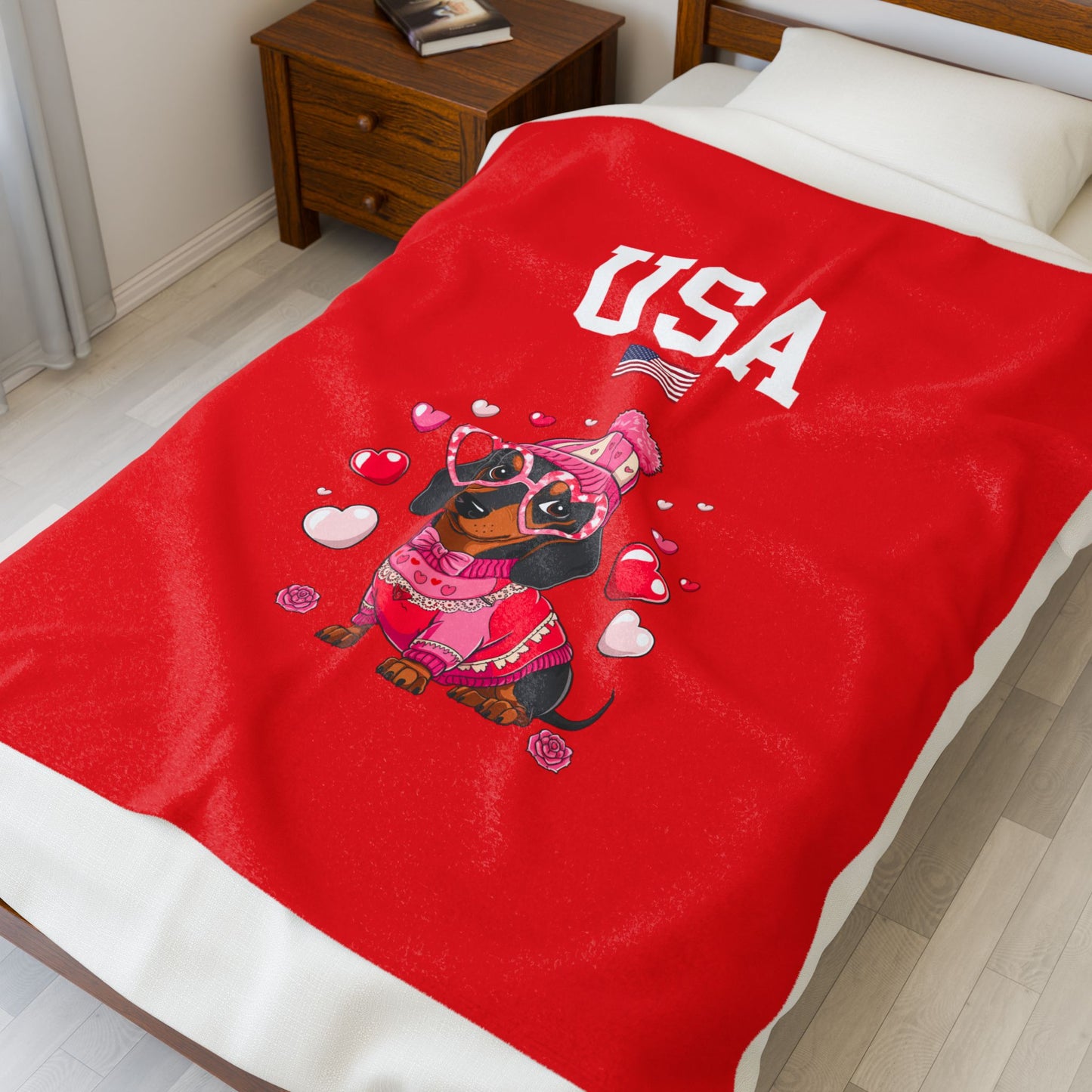 Princess Grace  TEAM USA  Velveteen Plush Blanket