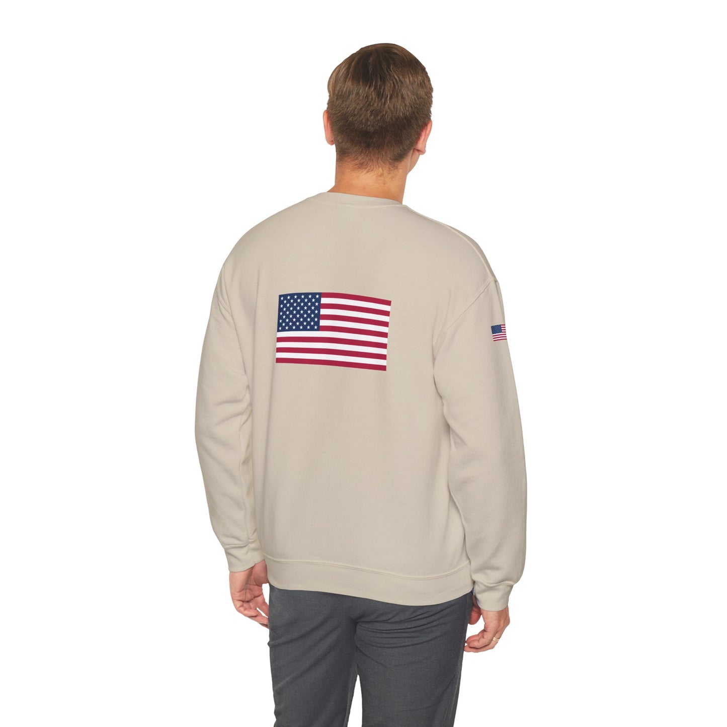 Princess Grace  TAEM USA  Patriotic Unisex Crewneck Sweatshirt with American Flags