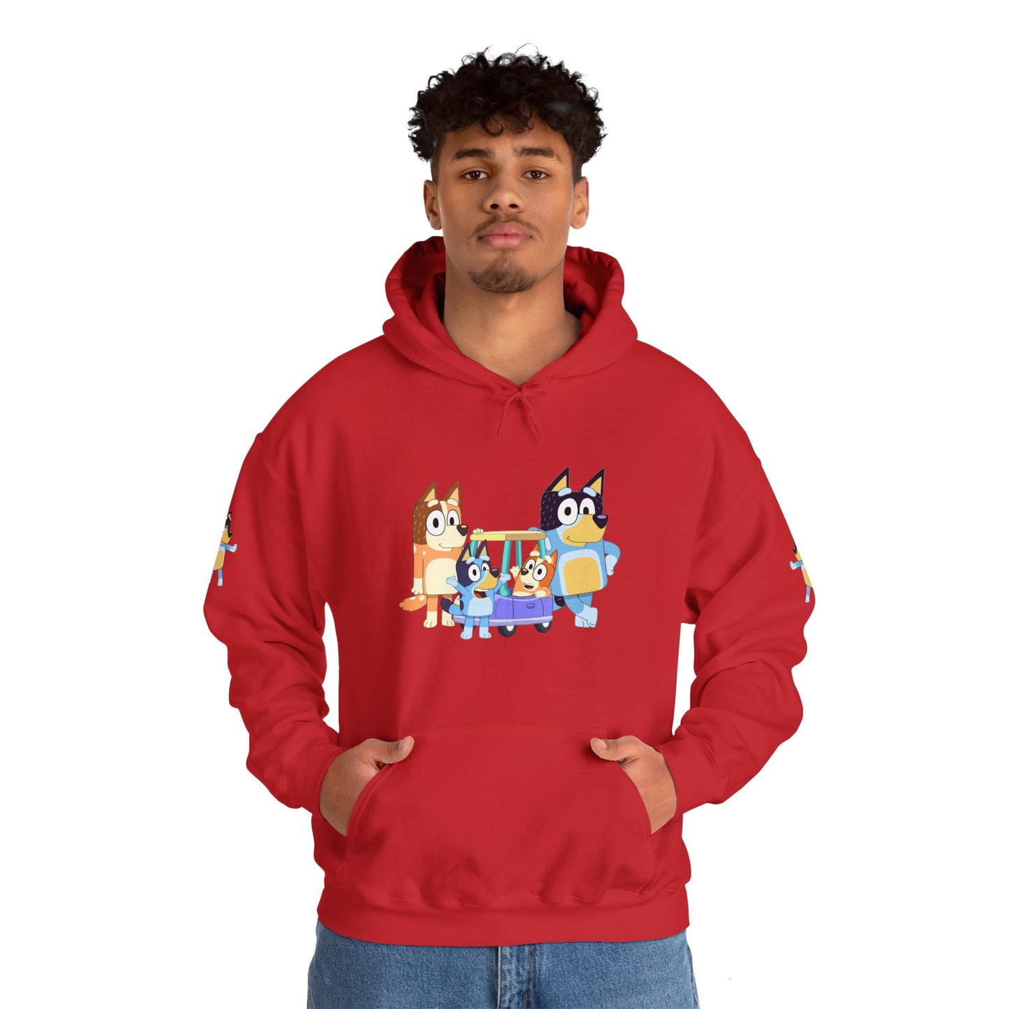 Princess Grace  Bluey Fun Family Cartoon Hoodie - Unisex Heavy Blend with Playful Characters