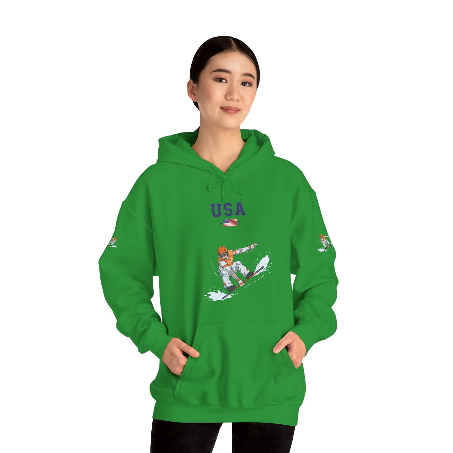 Princess Grace  TEAM USA  Snowboard  Unisex Heavy Blend Hooded Sweatshirt