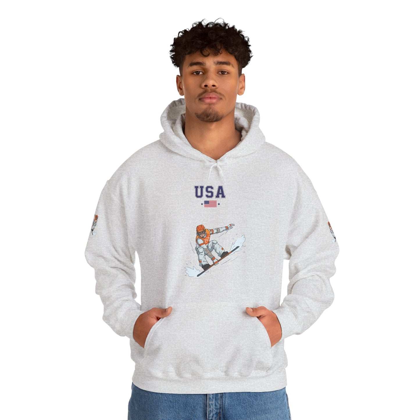 Princess Grace  TEAM USA  Snowboard  Unisex Heavy Blend Hooded Sweatshirt