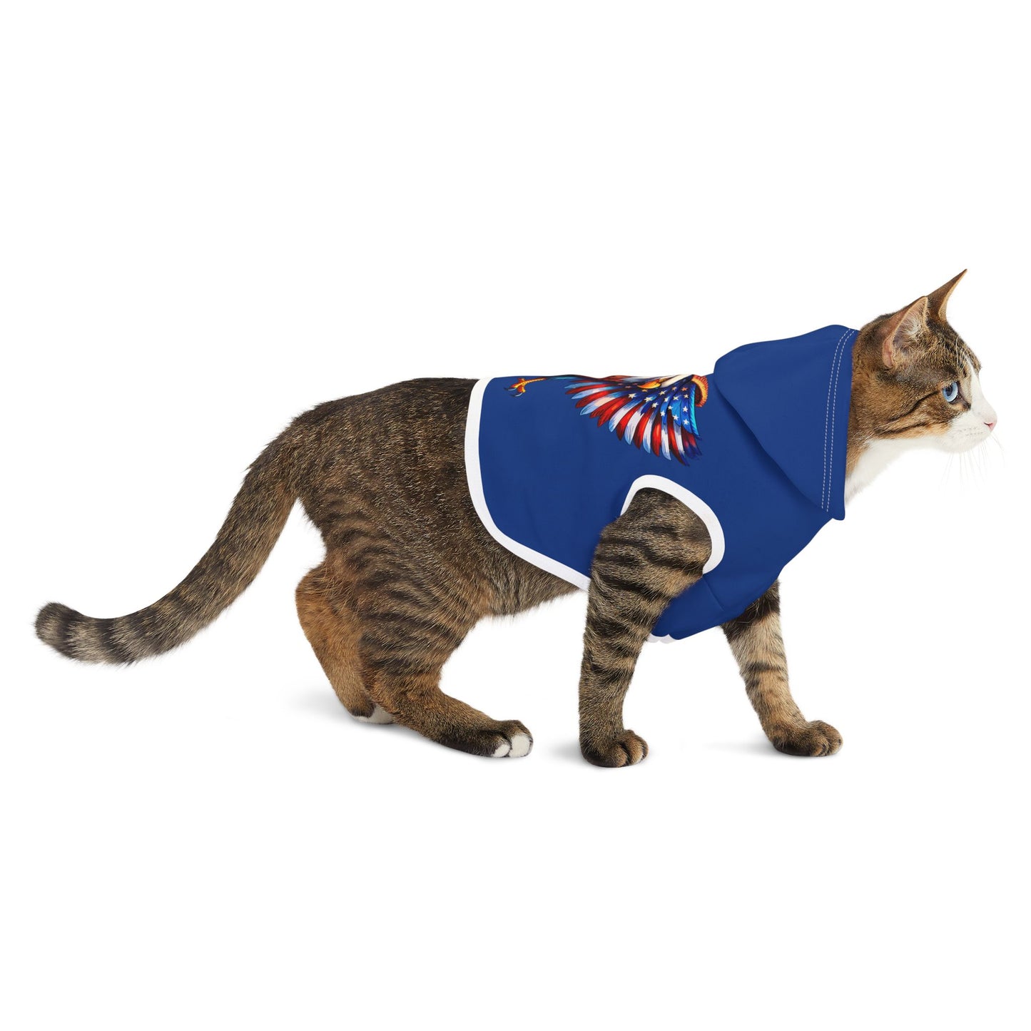 Princess Grace  Patriotic Eagle Pet Hoodie USA Flag Design for Dogs