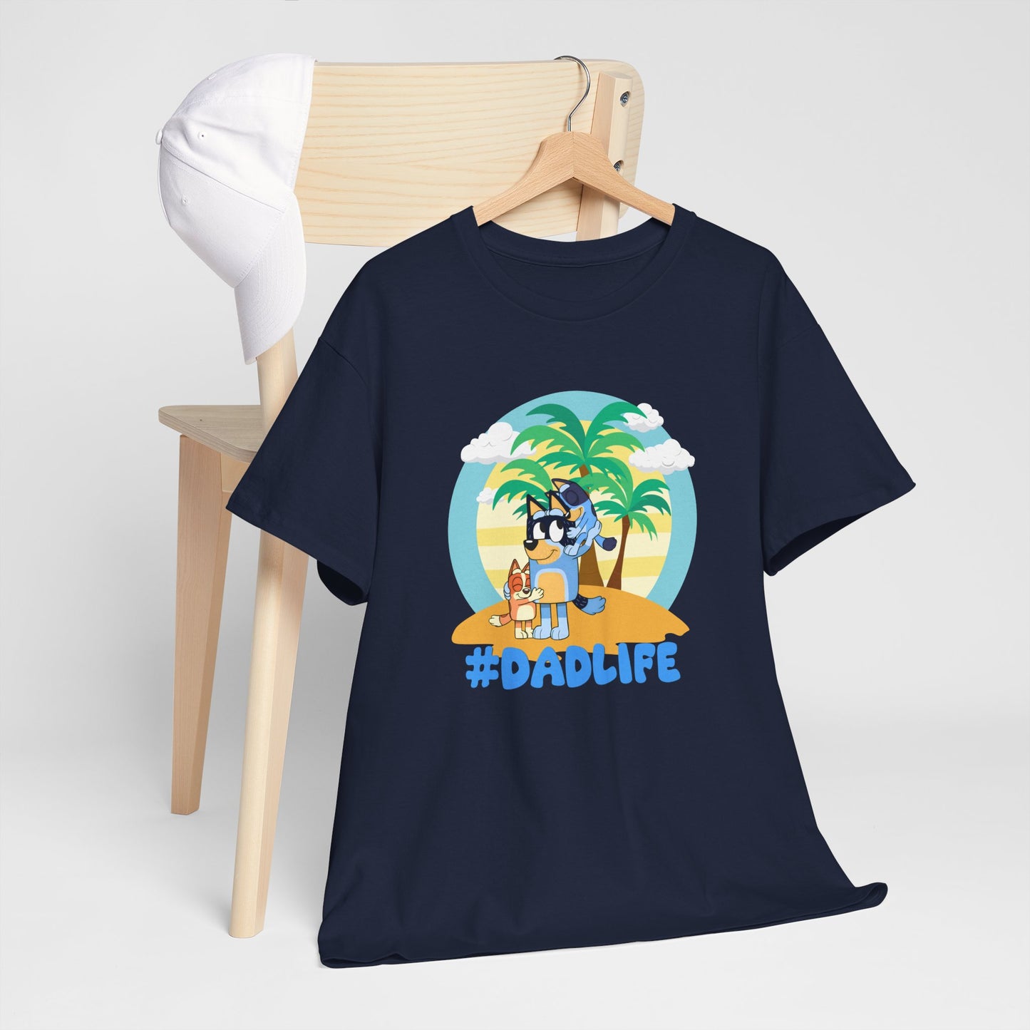 Princess Grace  Bluey  #DadLife Unisex Heavy Cotton Tee  Perfect for Dads Beach Vibes and Everyday Wear