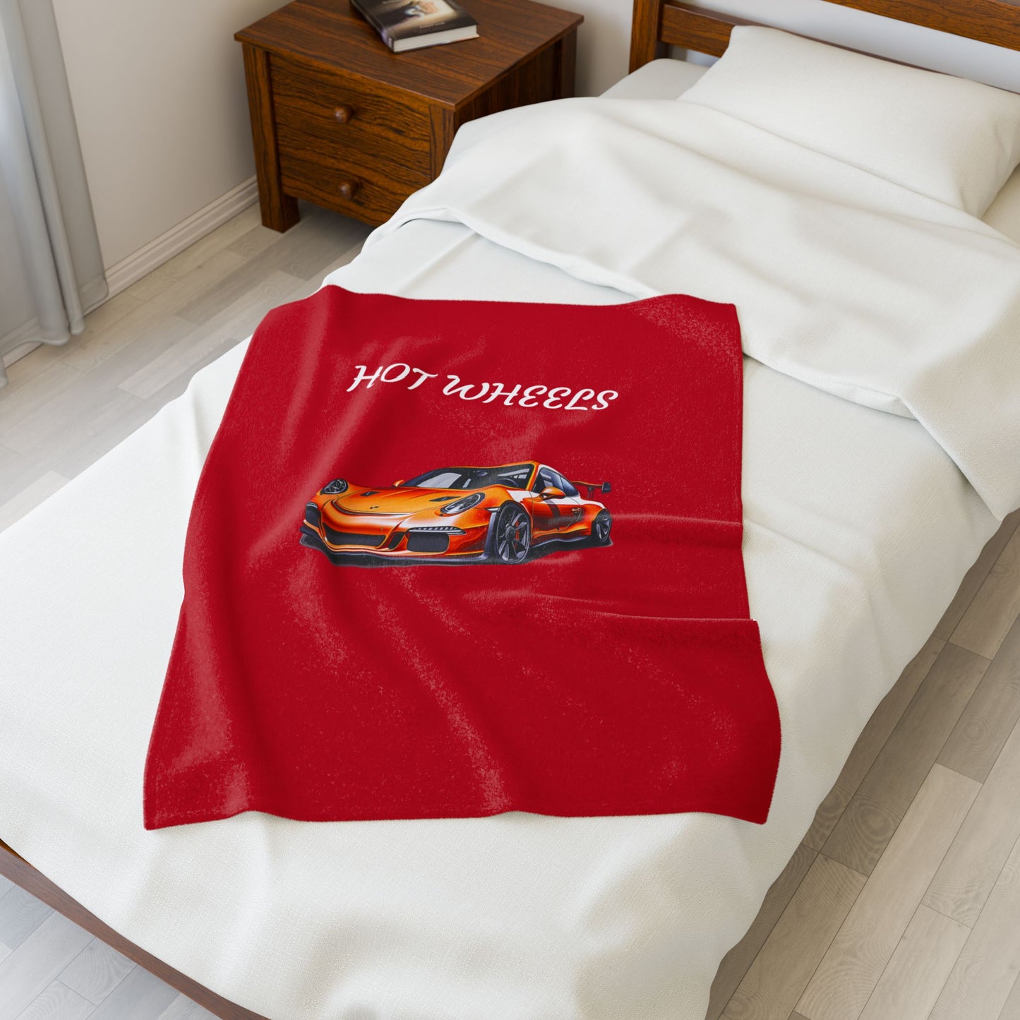 Princess Grace  Hot Wheels Velveteen Plush Blanket  Cozy Car Themed Throw for Kids and Car Enthusiasts