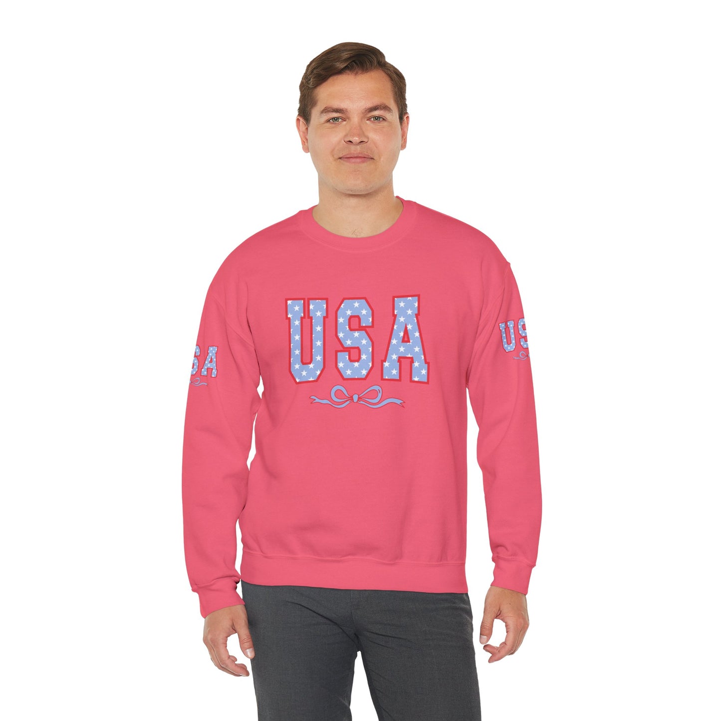 Princess Grace  USA Patriotic Crewneck Sweatshirt for All Seasons