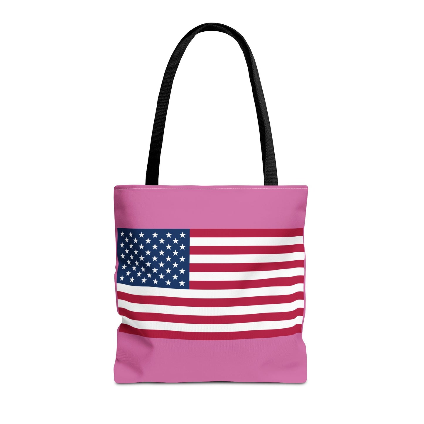 Princess Grace  Patriotic Pink Tote Bag with American Flag Design