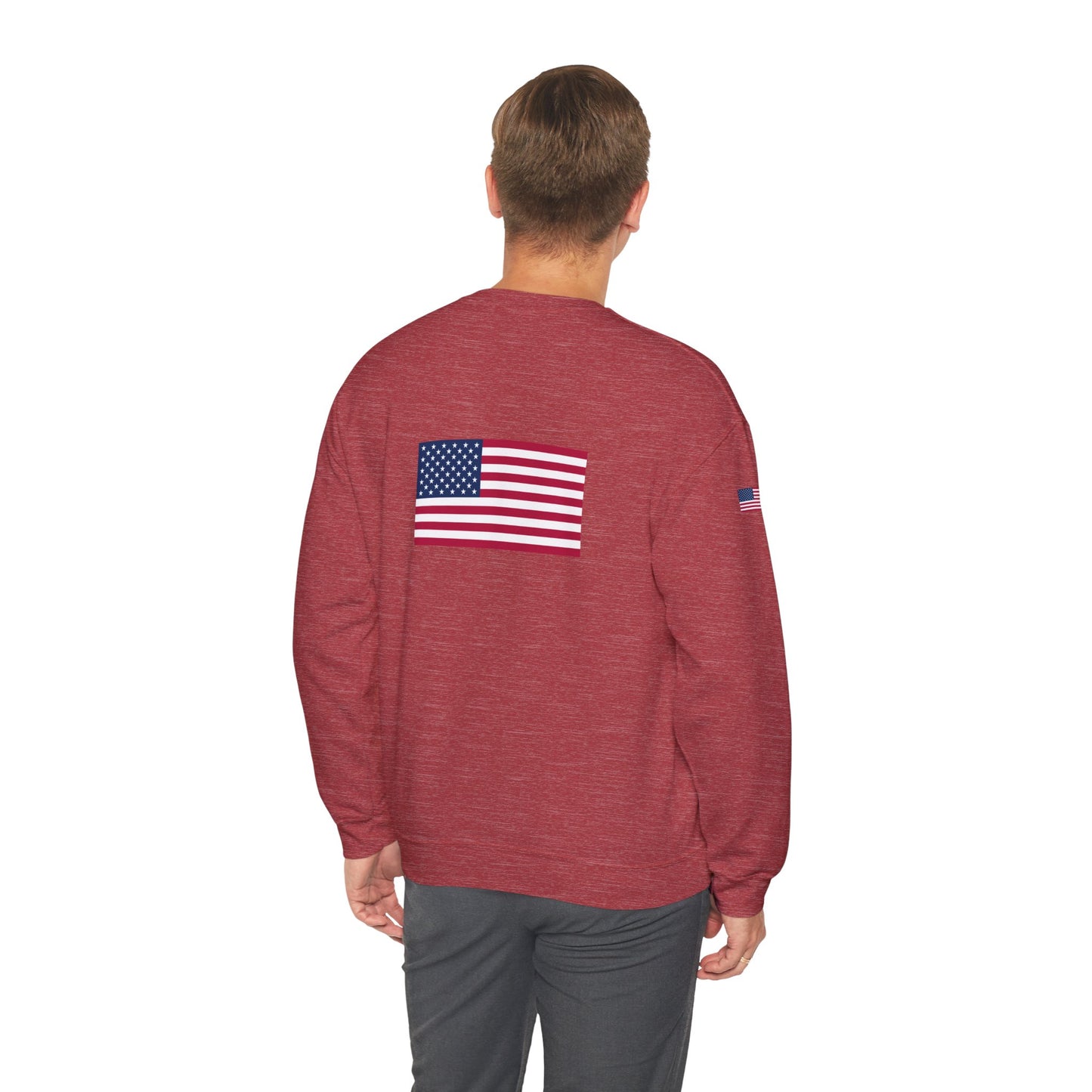 Princess Grace  TAEM USA  Patriotic Unisex Crewneck Sweatshirt with American Flags