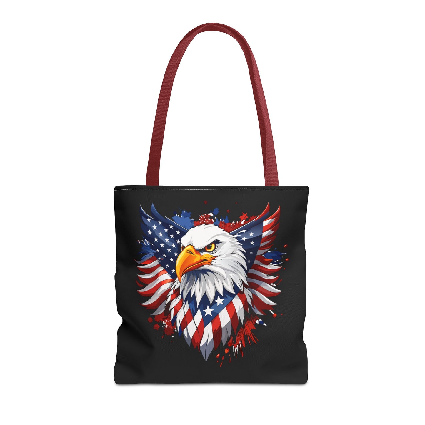 Princess Grace  Patriotic Eagle Tote Bag American Flag Design for Fourth of July & Everyday Use