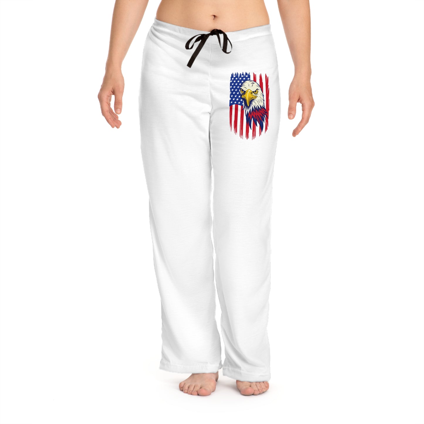 Princess Grace  Patriotic  Pajama Pants with Eagle Design  Perfect for Comfort and Independence Day Celebrations