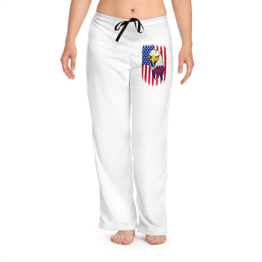 Princess Grace  Patriotic  Pajama Pants with Eagle Design  Perfect for Comfort and Independence Day Celebrations