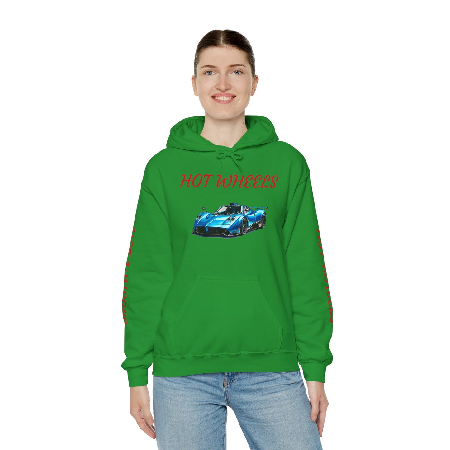 Princess Grace  Unisex Heavy Blend Hot Wheels Hooded Sweatshirt Stylish Car Graphic for Auto Enthusiasts