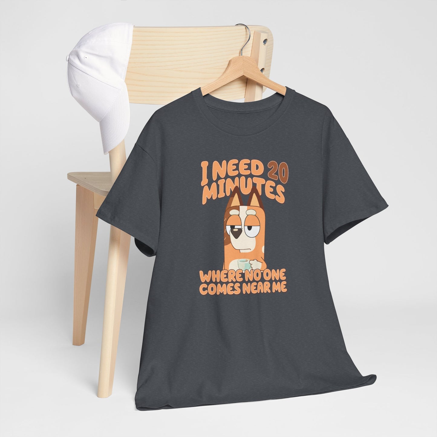 Princess Grace  Bluey  Funny Graphic Tee  "I Need 20 Minutes"