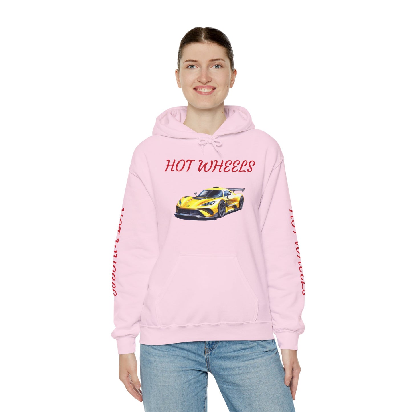 Princess Grace  Hot Wheels Unisex Hooded Sweatshirt Stylish Car Graphic with Bold Text